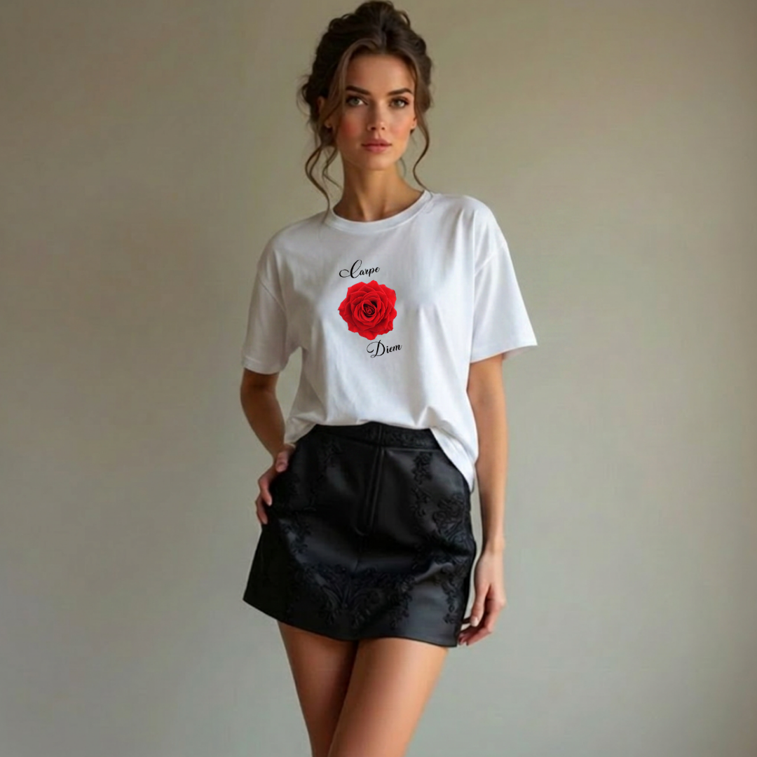 T-shirt Rosa rossa