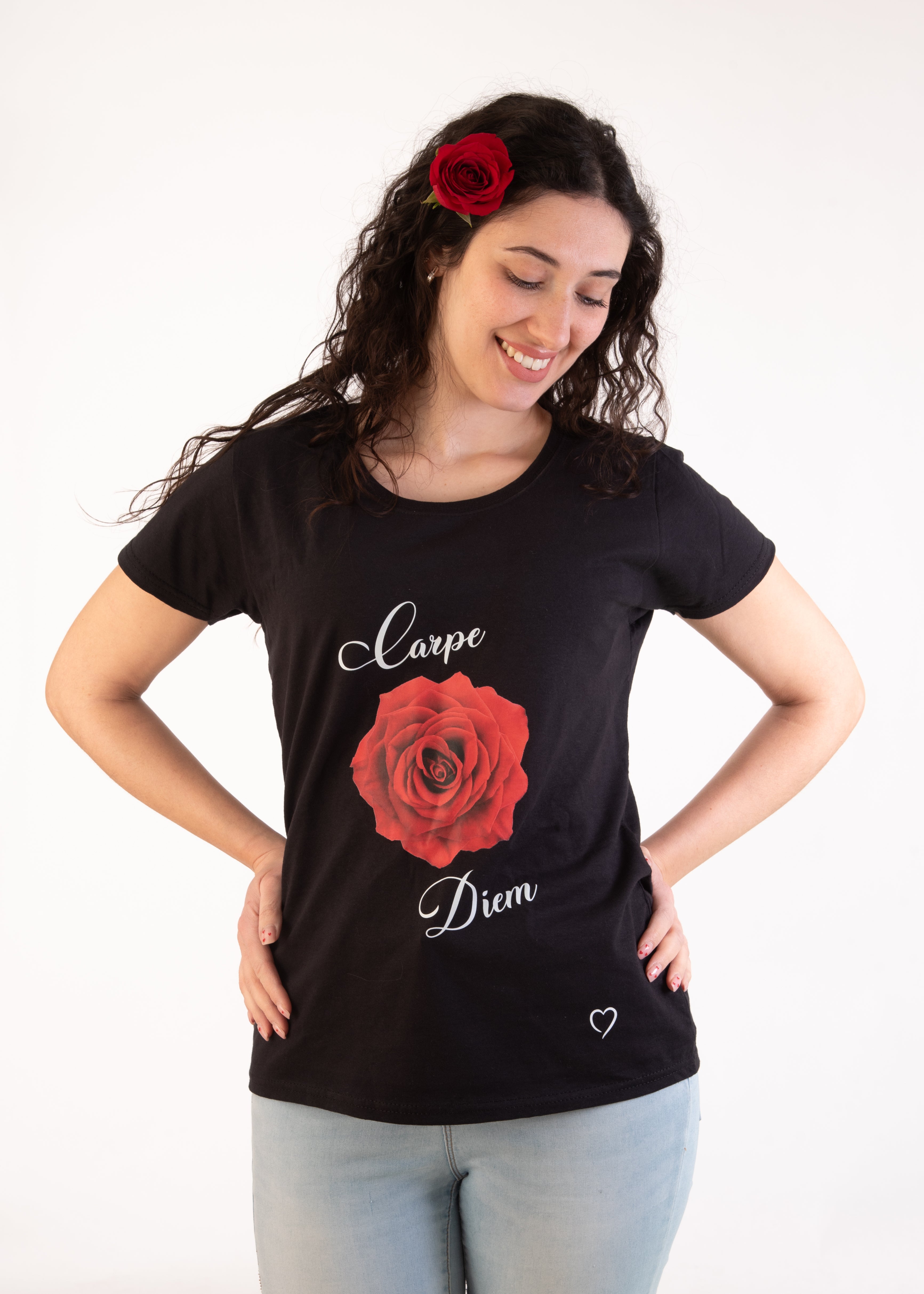 T-shirt Rosa rossa