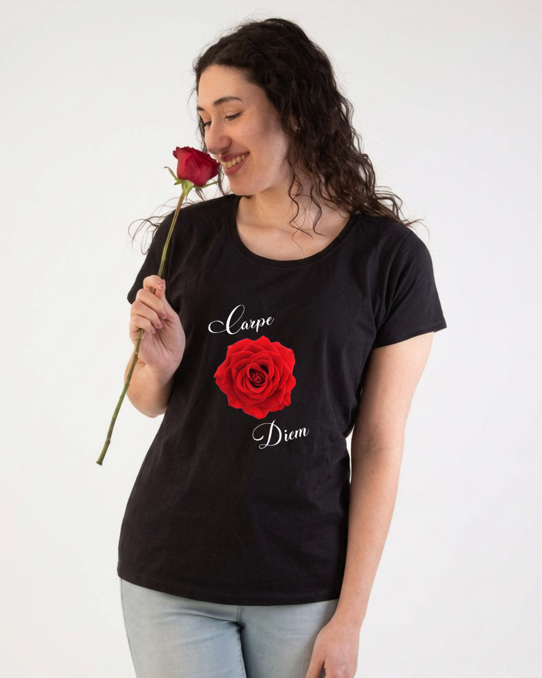 T-shirt Rosa rossa