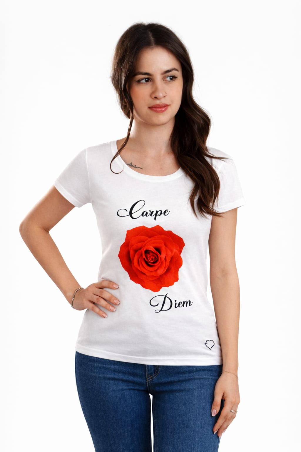 T-shirt Rosa rossa